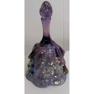 Fenton Flower Temple Lily of the Valley Bell Iridescent Purple Carnival Glass